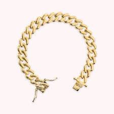Bronzallure Gold Plated Large Curb Link Bracelet