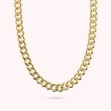 Bronzallure Gold Plated Large Curb Link Necklet