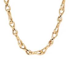 Bronzallure Gold Plated Infinity Link Necklet