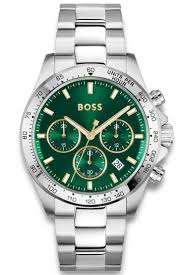 Gents Hugo Boss Hero Chronograph Tachymeter Green Dial Watch