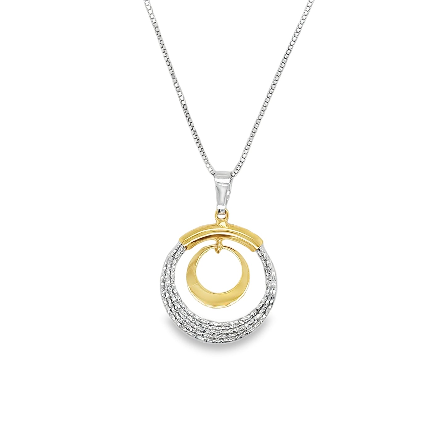Sterling Silver and Gold Plated Double Necklet