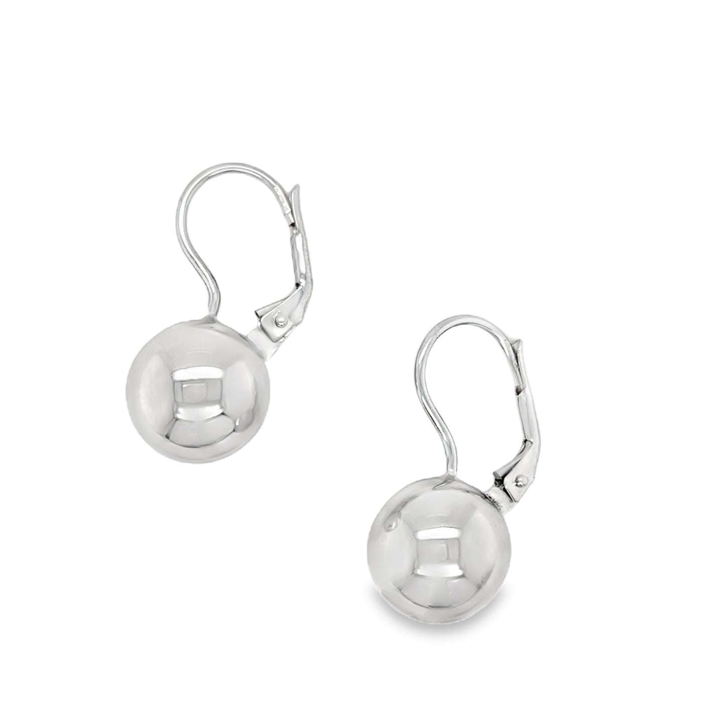 Sterling Silver German Wire Ball Drop Earring