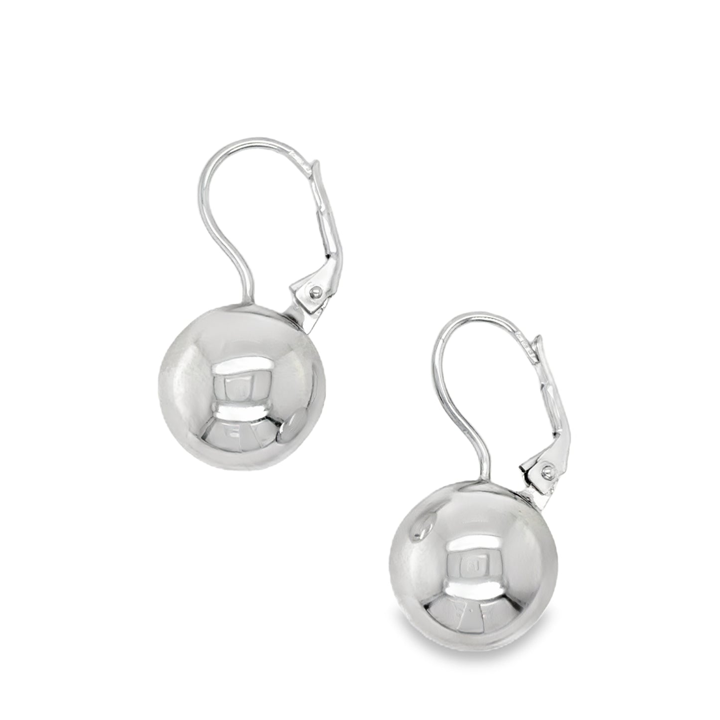 Sterling Silver German Wire Ball Drop Earring