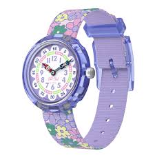 Flik Flak Flower Fields Purple Watch