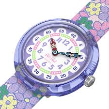 Flik Flak Flower Fields Purple Watch
