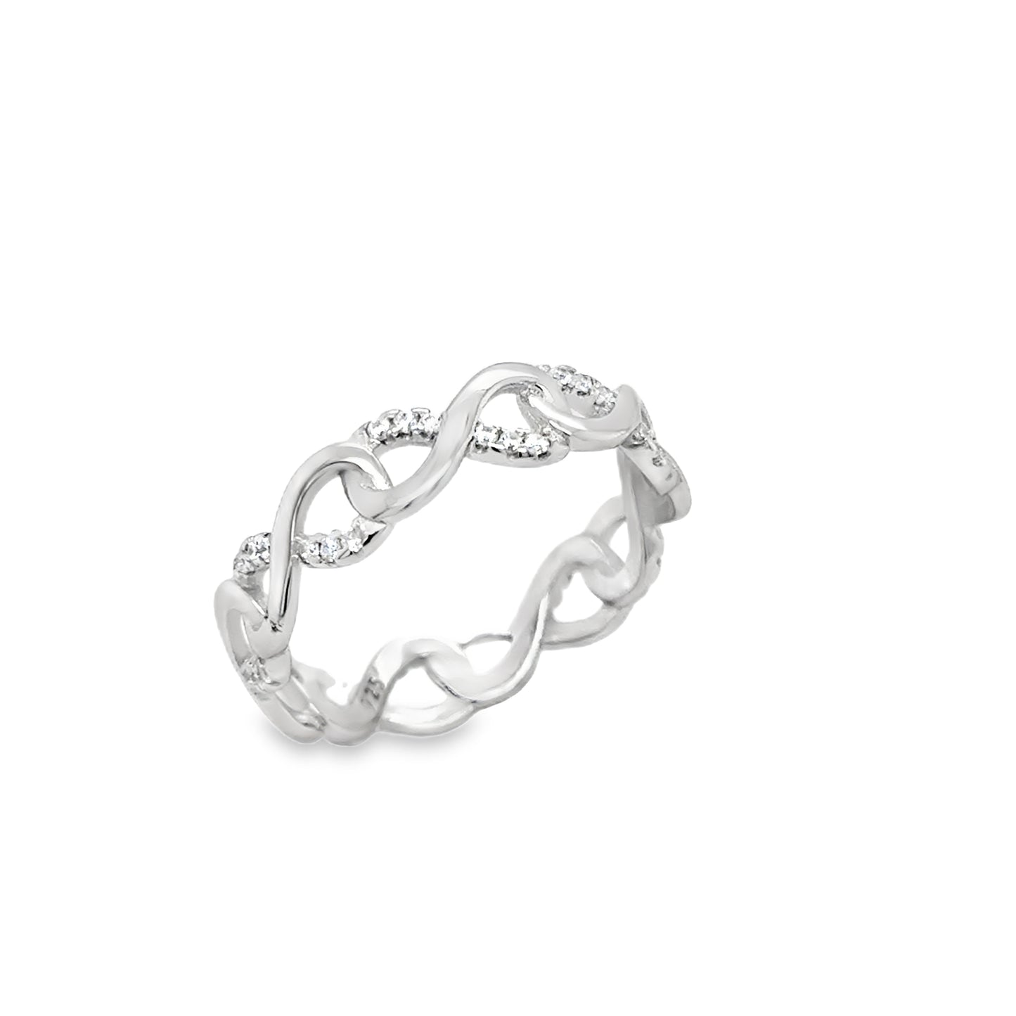 Sterling Silver CZ Infinity Ring