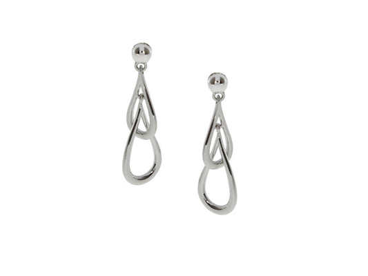 Sterling Silver Double Tear Drop Earrings