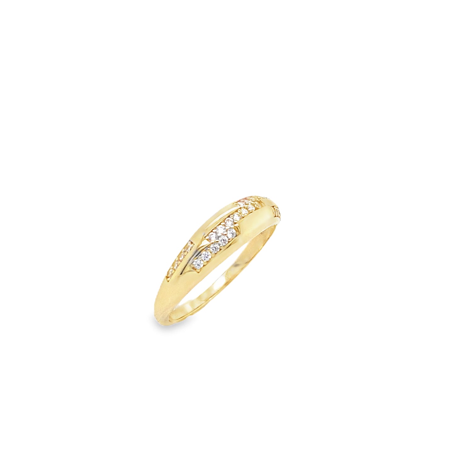 9ct Cubic Zirconia Line Scatter Dress Ring