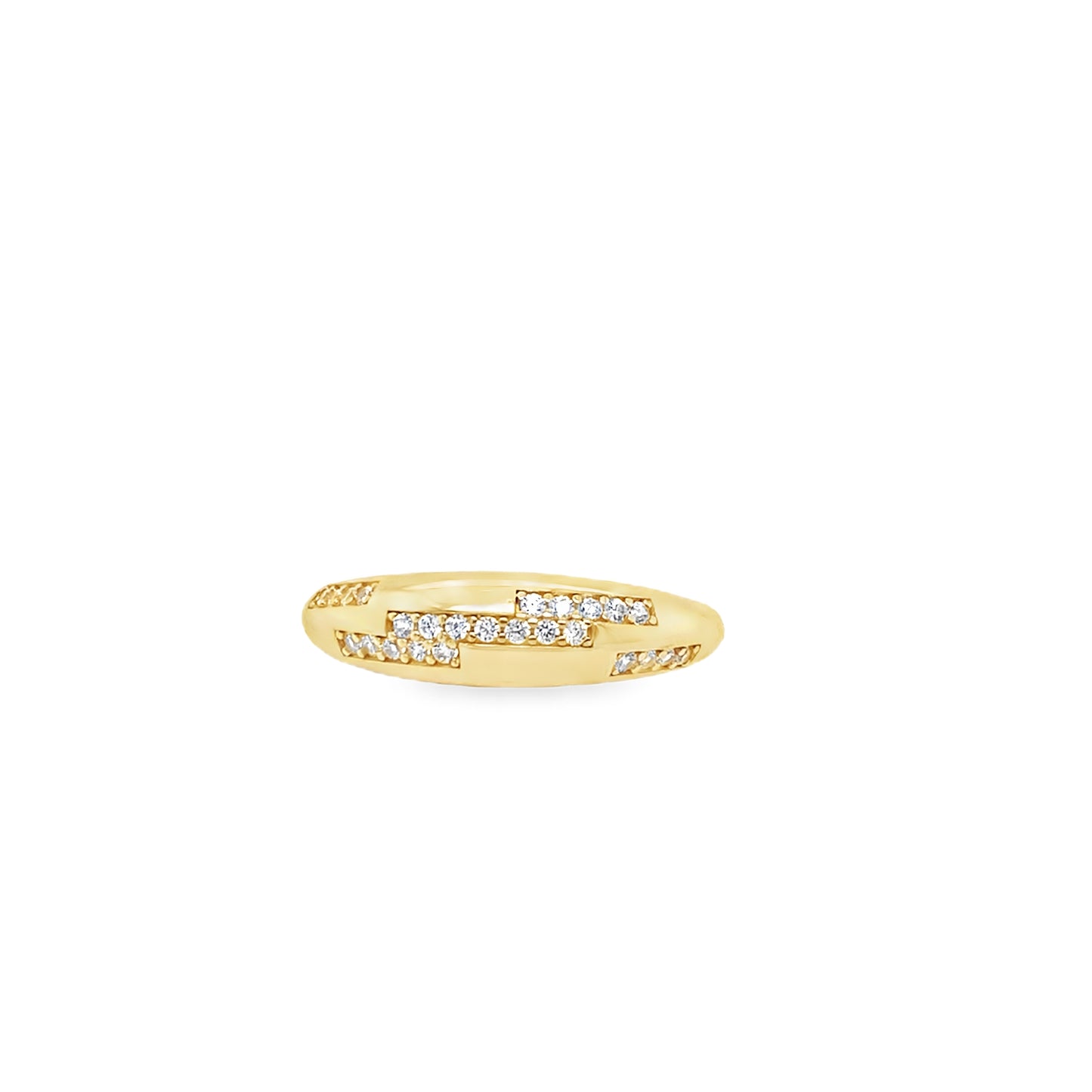 9ct Cubic Zirconia Line Scatter Dress Ring