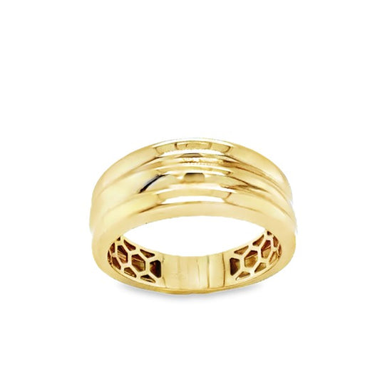 9ct Polished 3 Row Wrap Ring