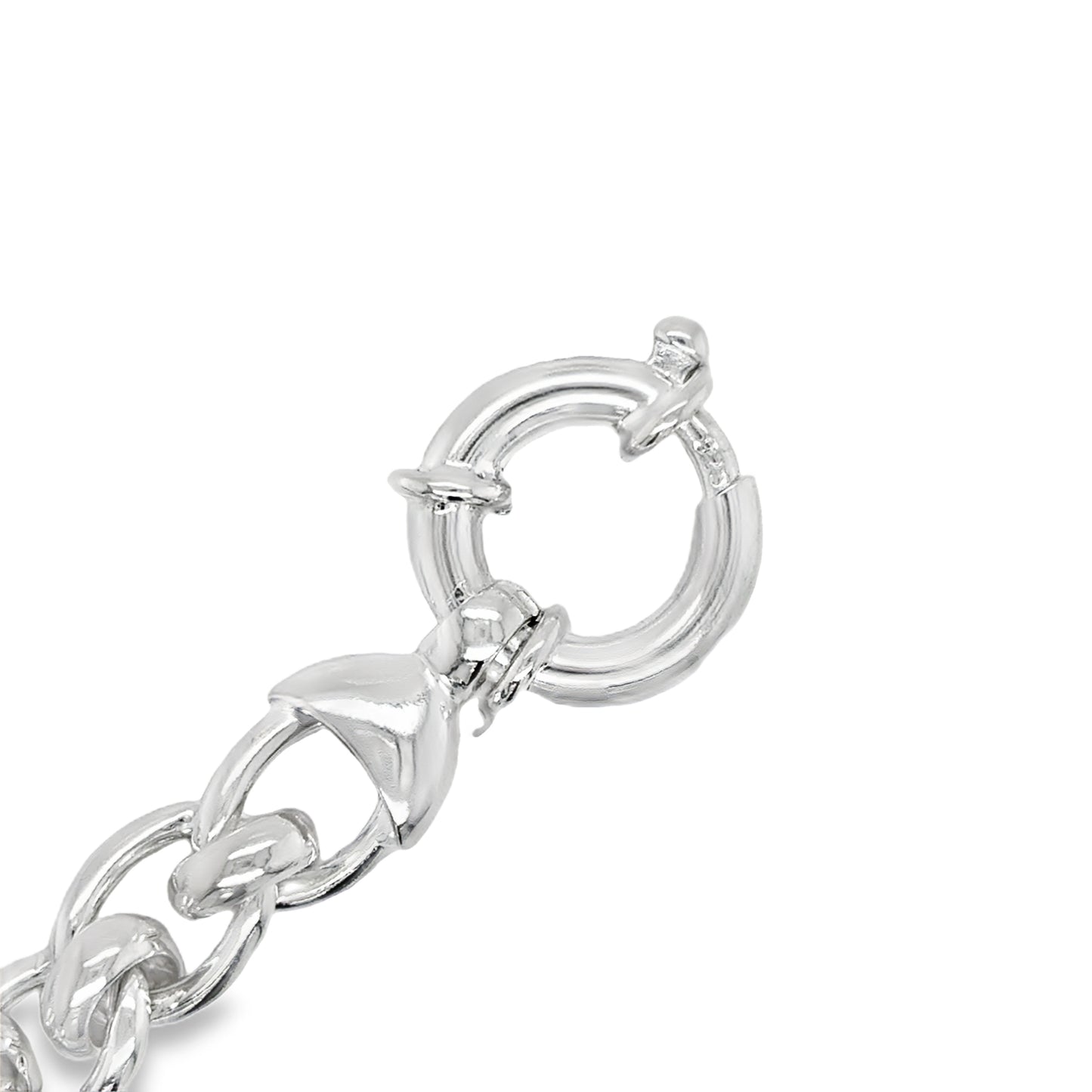 Sterling Silver Rollerball Curb Bracelet 7.5"