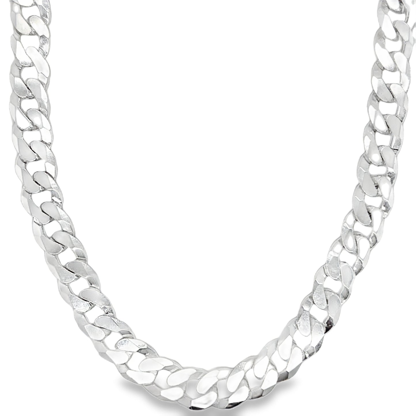 Sterling Silver Heavy Curb Necklet 20"