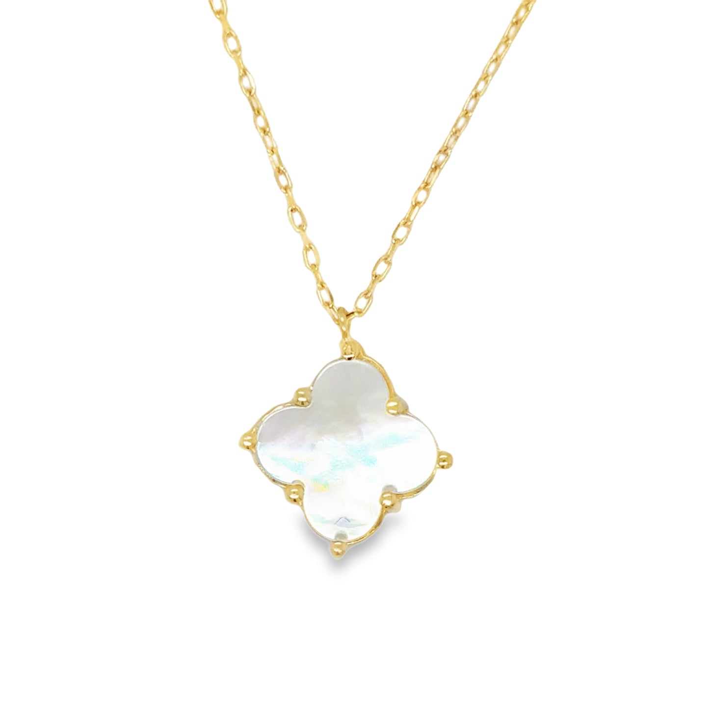 9ct Mother of Pearl Clover Pendant