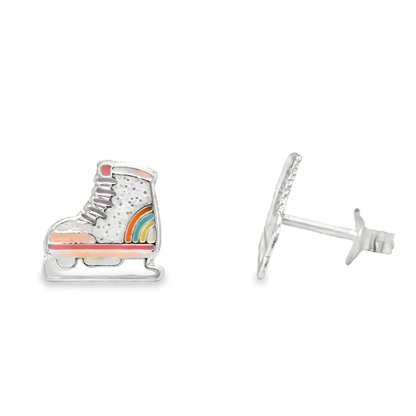 Sterling Silver Roller Blade Earrings