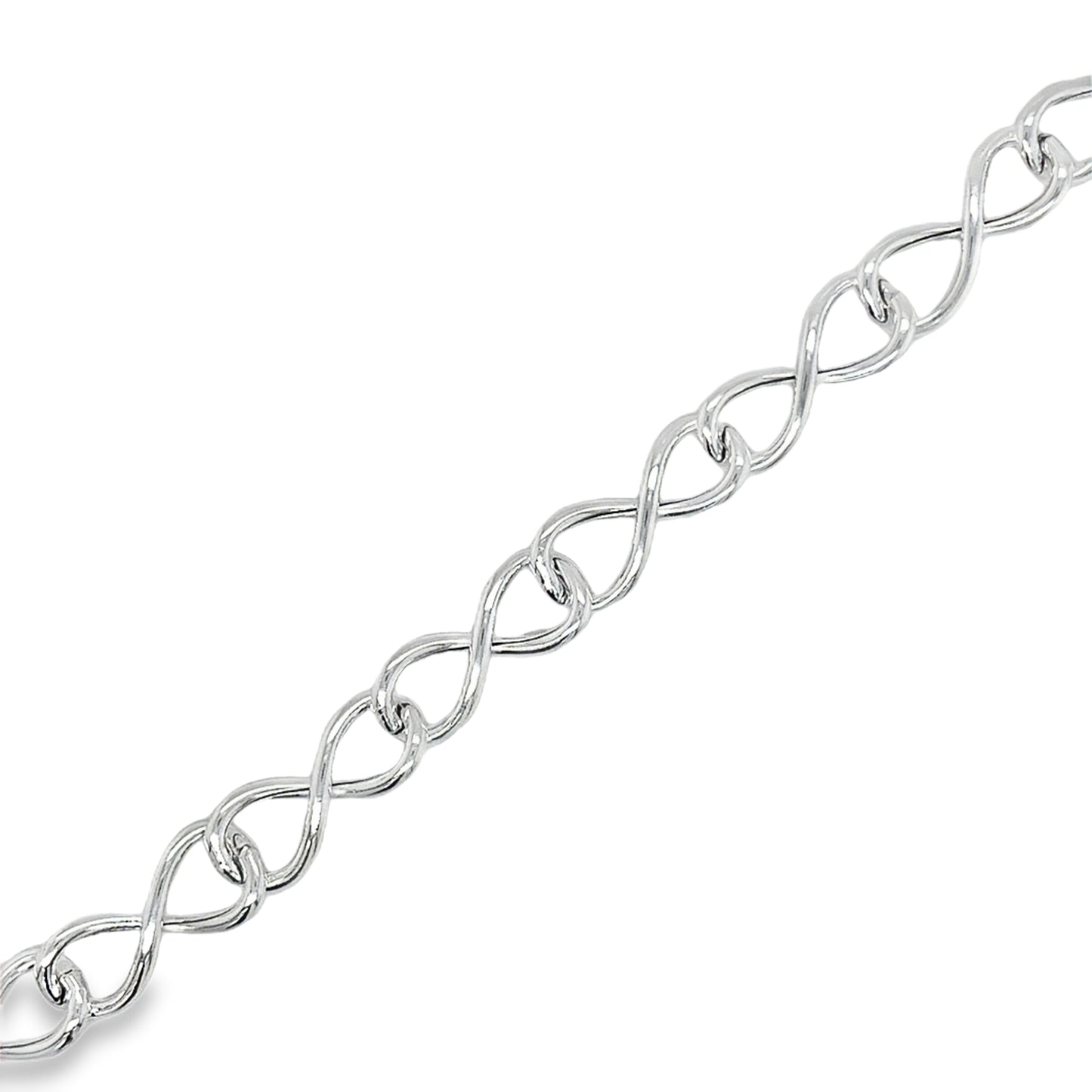 Sterling Silver Infinity Link Bracelet