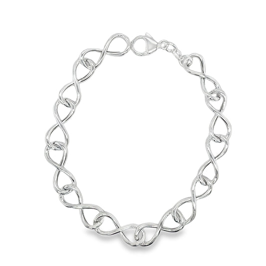 Sterling Silver Infinity Link Bracelet