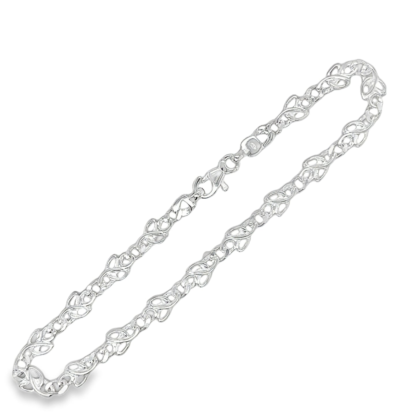 Sterling Silver Celtic Knot Link Bracelet