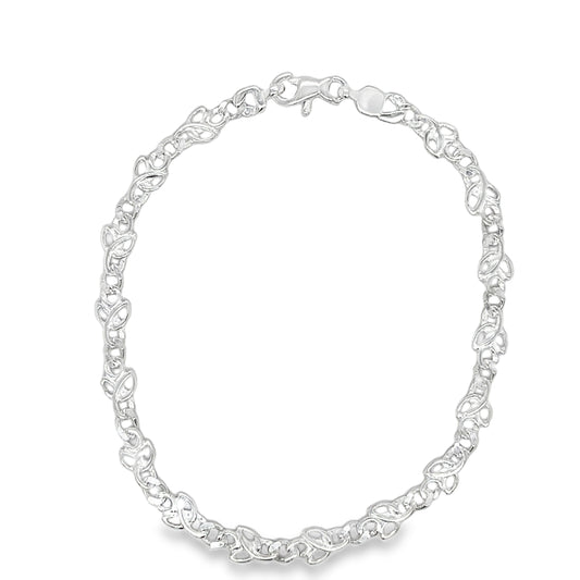 Sterling Silver Celtic Knot Link Bracelet