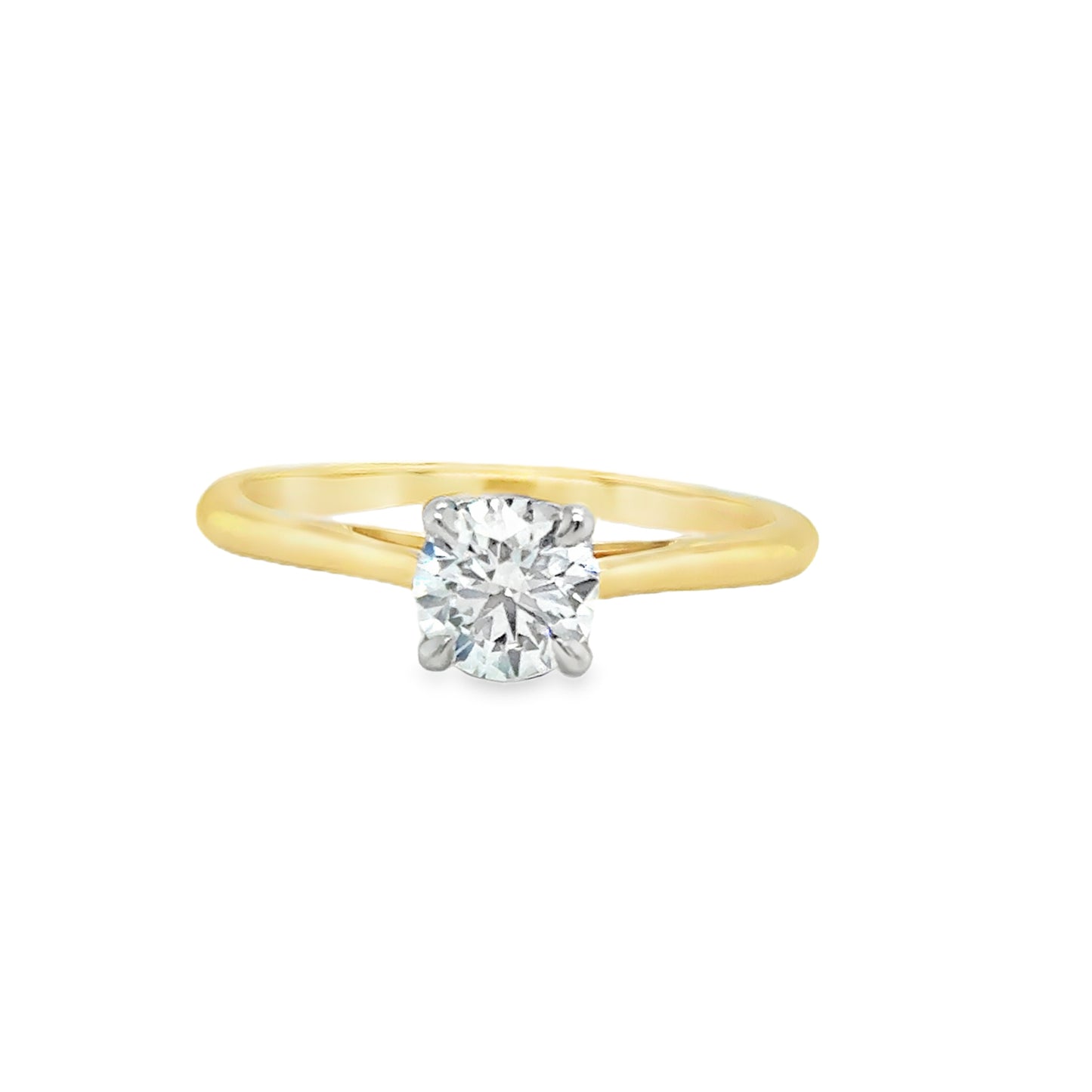 9ct Yellow Gold Round Brilliant Solitaire Diamond .75ct