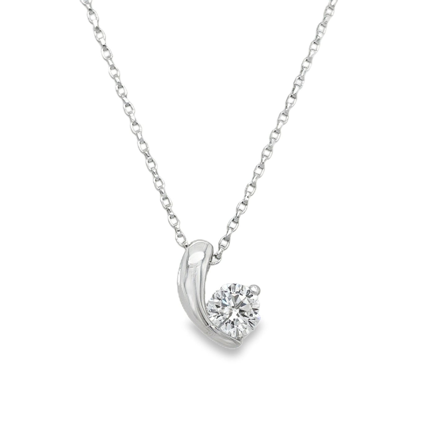 Sterling Silver CZ Swirl Pendant and Earring Set