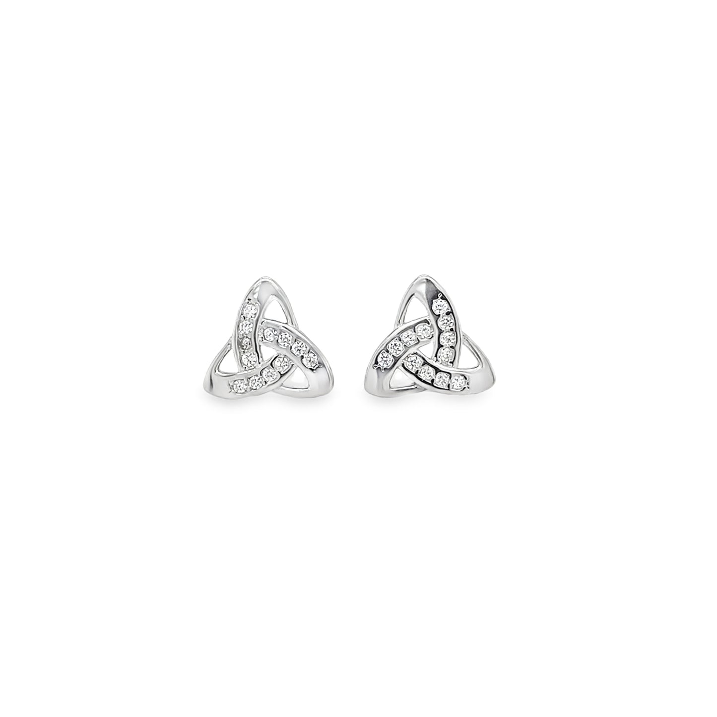 Sterling Slver CZ Celtic Knot Earring