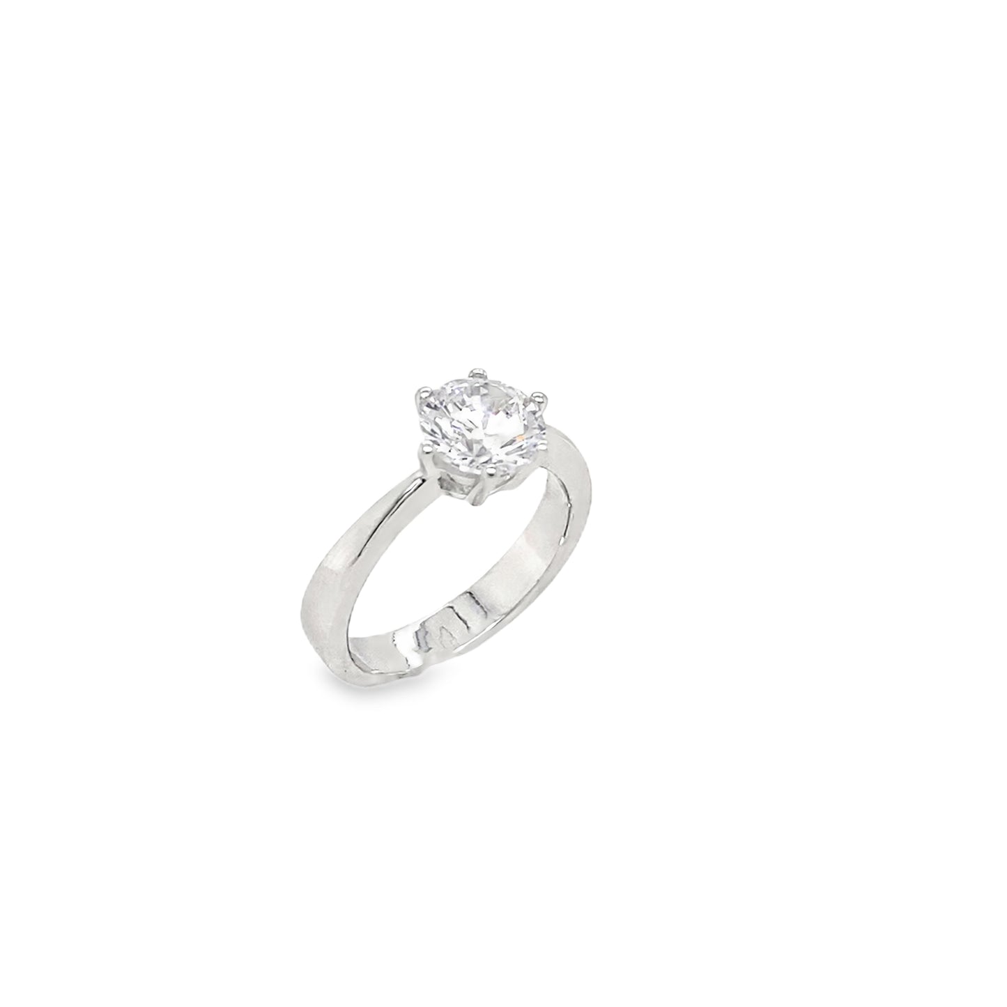 Sil Ring Cz Sol Claw