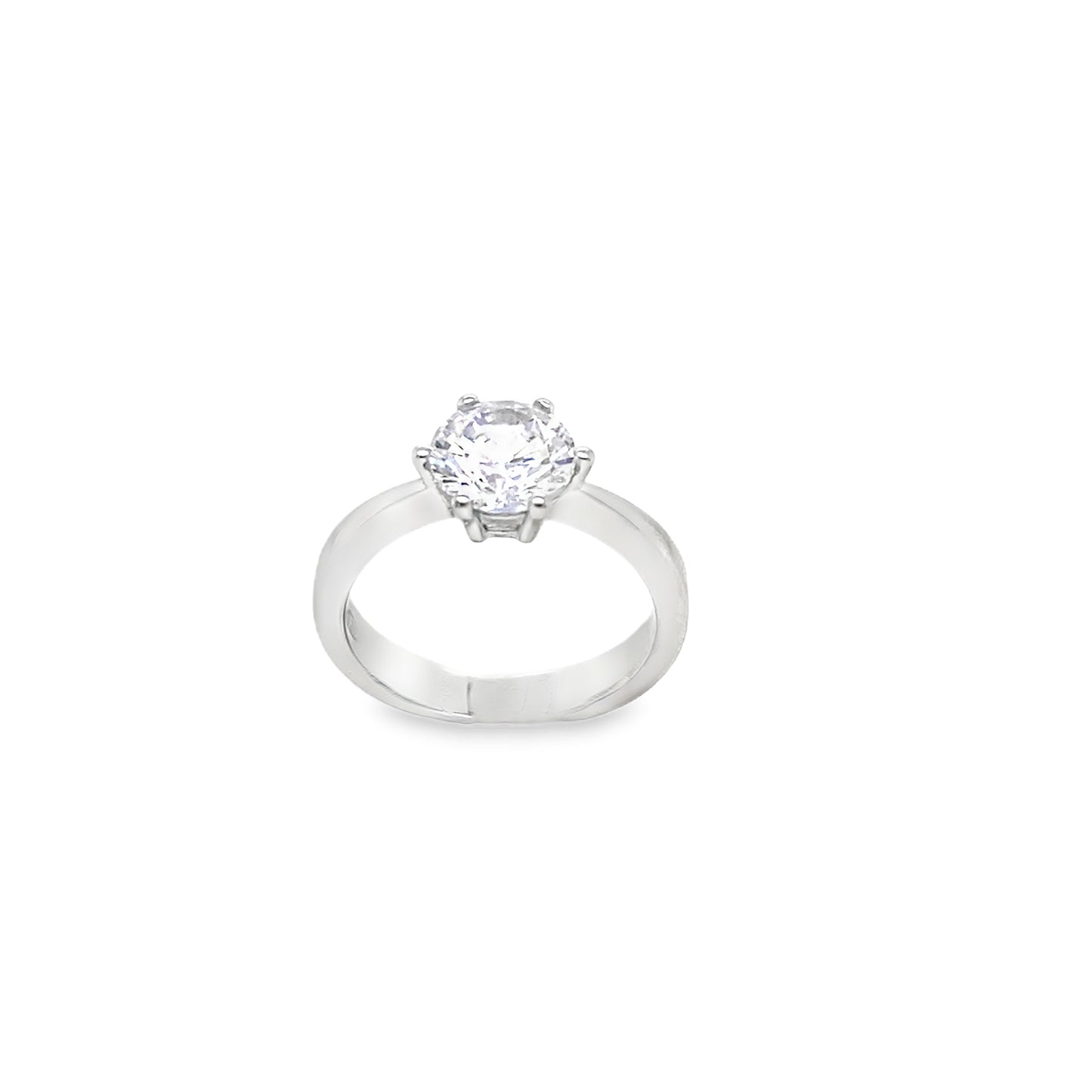 Sil Ring Cz Sol Claw
