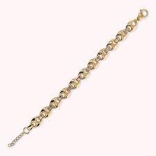 Bronzeallure Gold Plated Coffee Bean & CZ Bracelet
