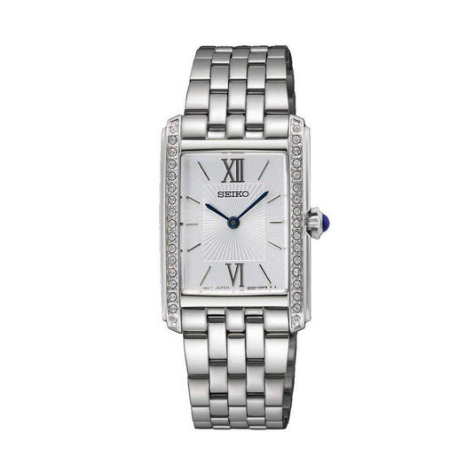 Ladies Seiko Classic White Dial CZ Bezel