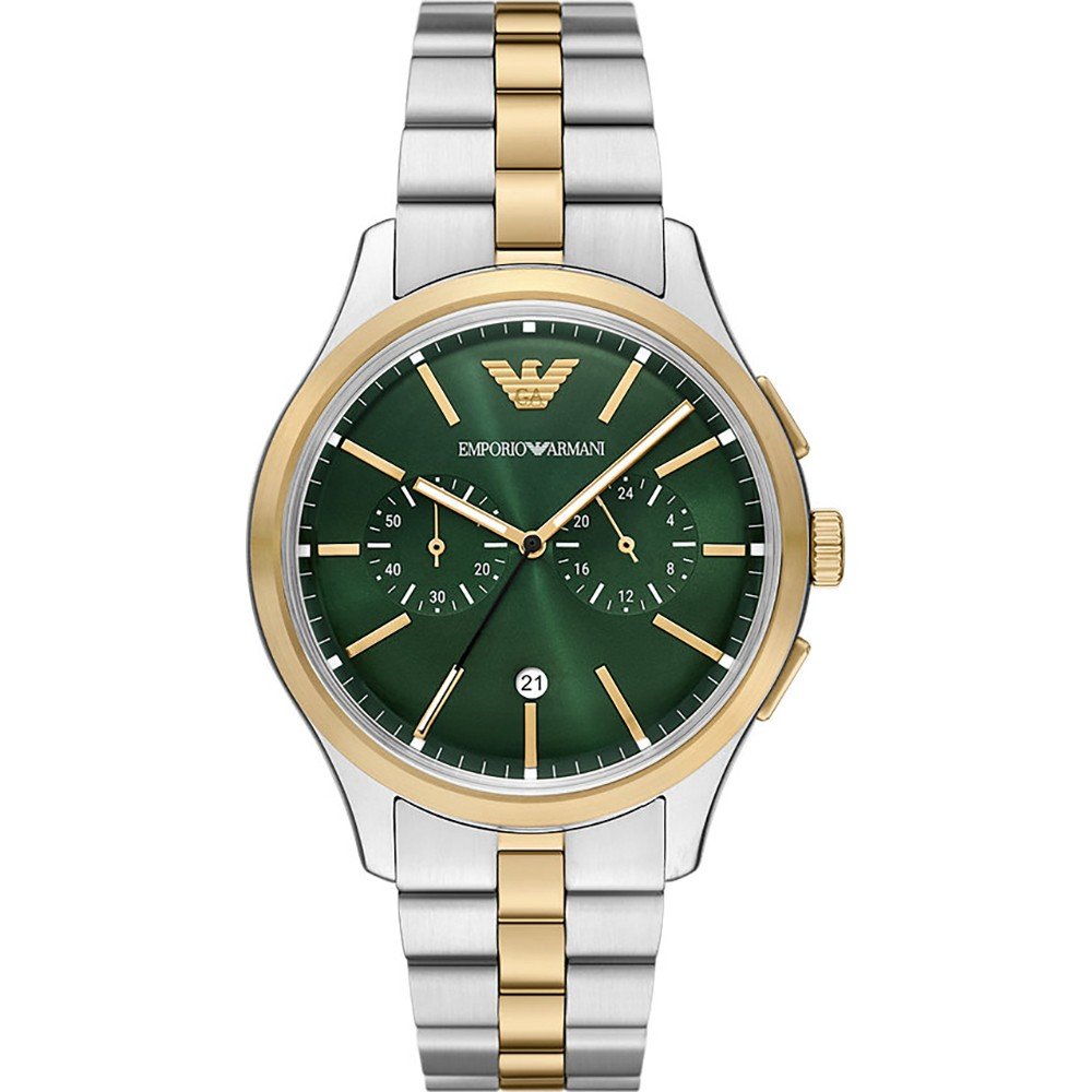 Gents Armani Chronograph Green Dial