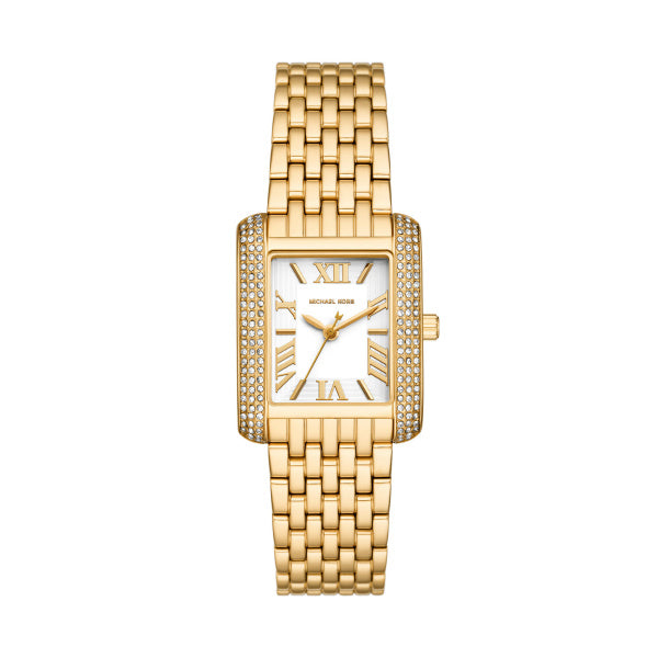 Ladies Michael Kors Emery White Dial Pave CZ