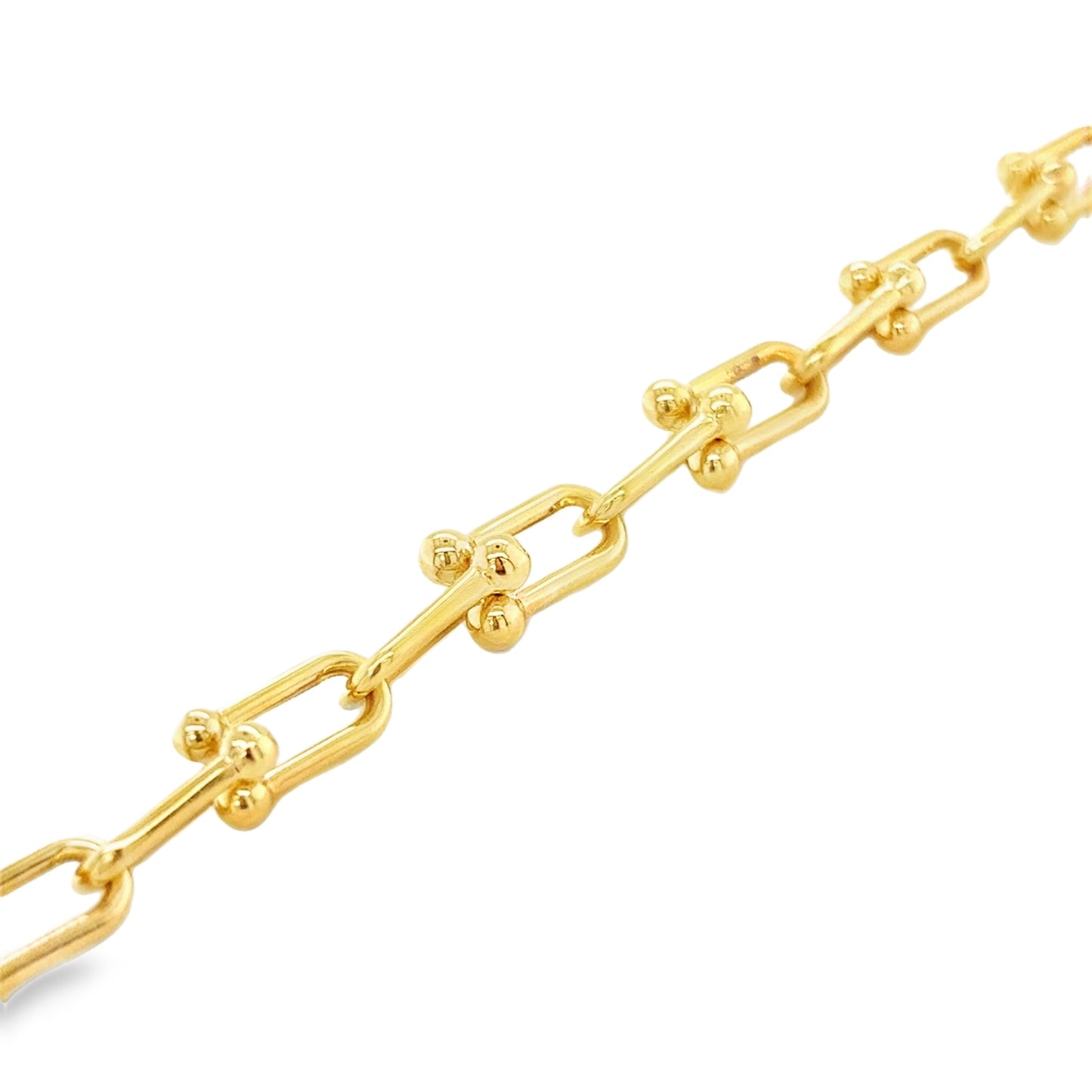 9ct Yellow Gold U Link Bracelet