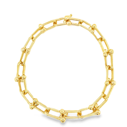 9ct Yellow Gold U Link Bracelet