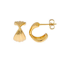 Burren 18ct Gold Plated Bow Cute Earrings