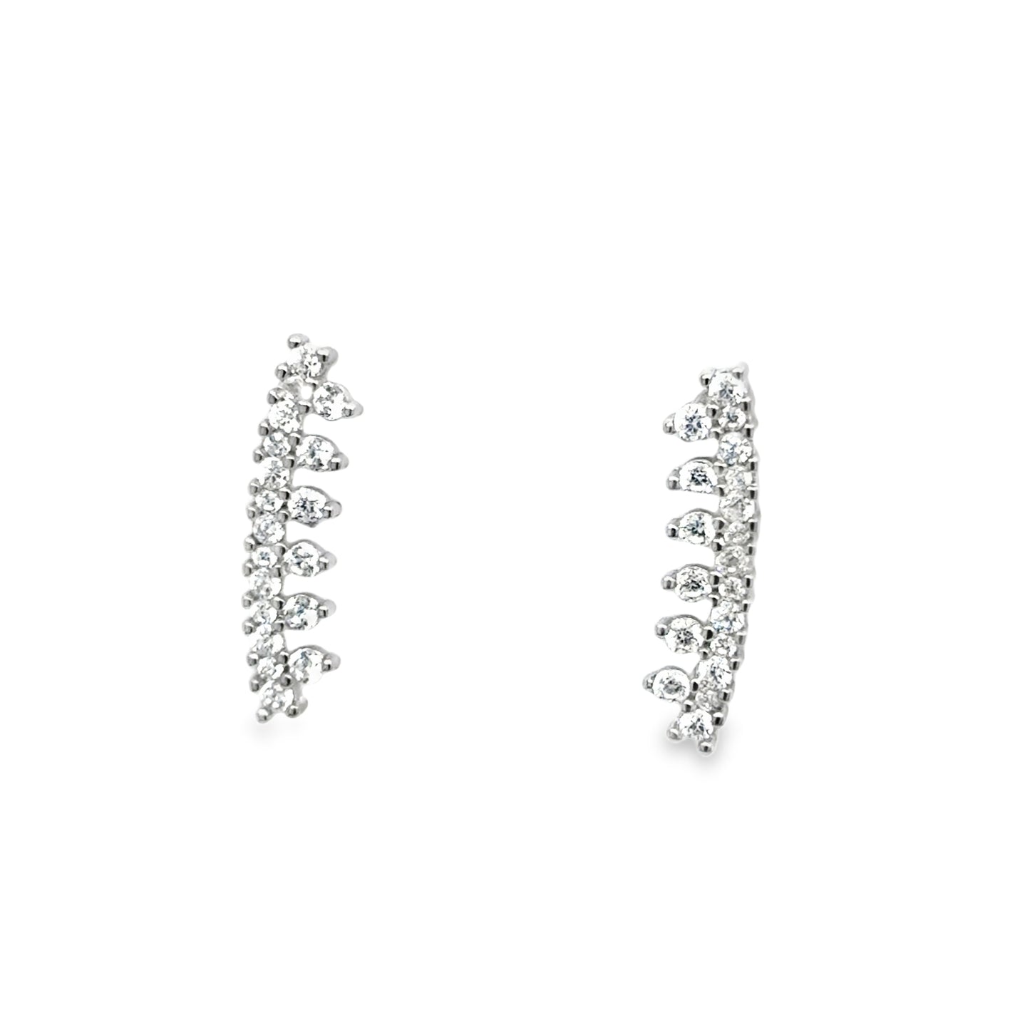 Sterling Silver Fancy Double Bar Drop Earrings
