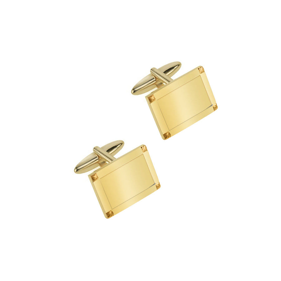 Gold Plated Rectangular Cufflinks