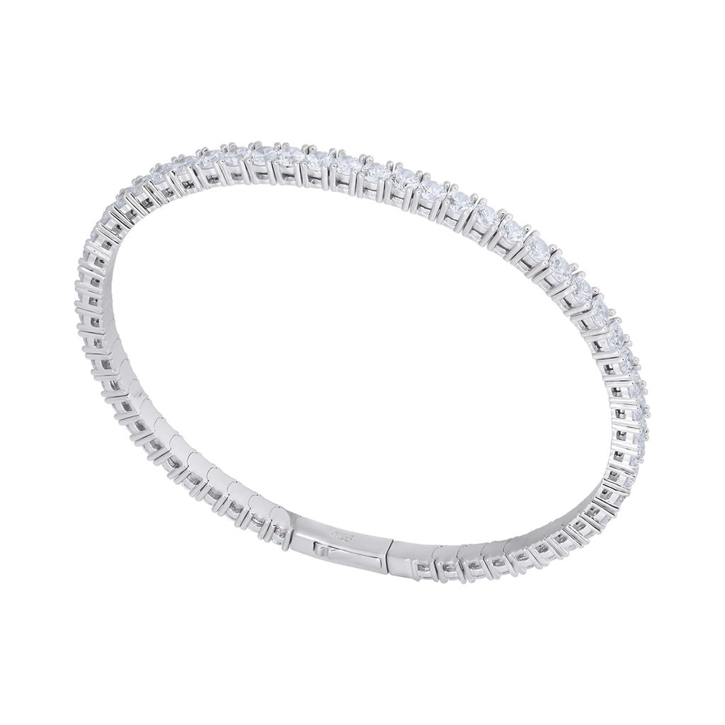 Sterling Silver FULL CZ 3mm Tennis Bangle