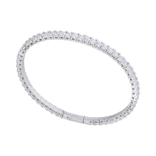 Sterling Silver FULL CZ 3mm Tennis Bangle