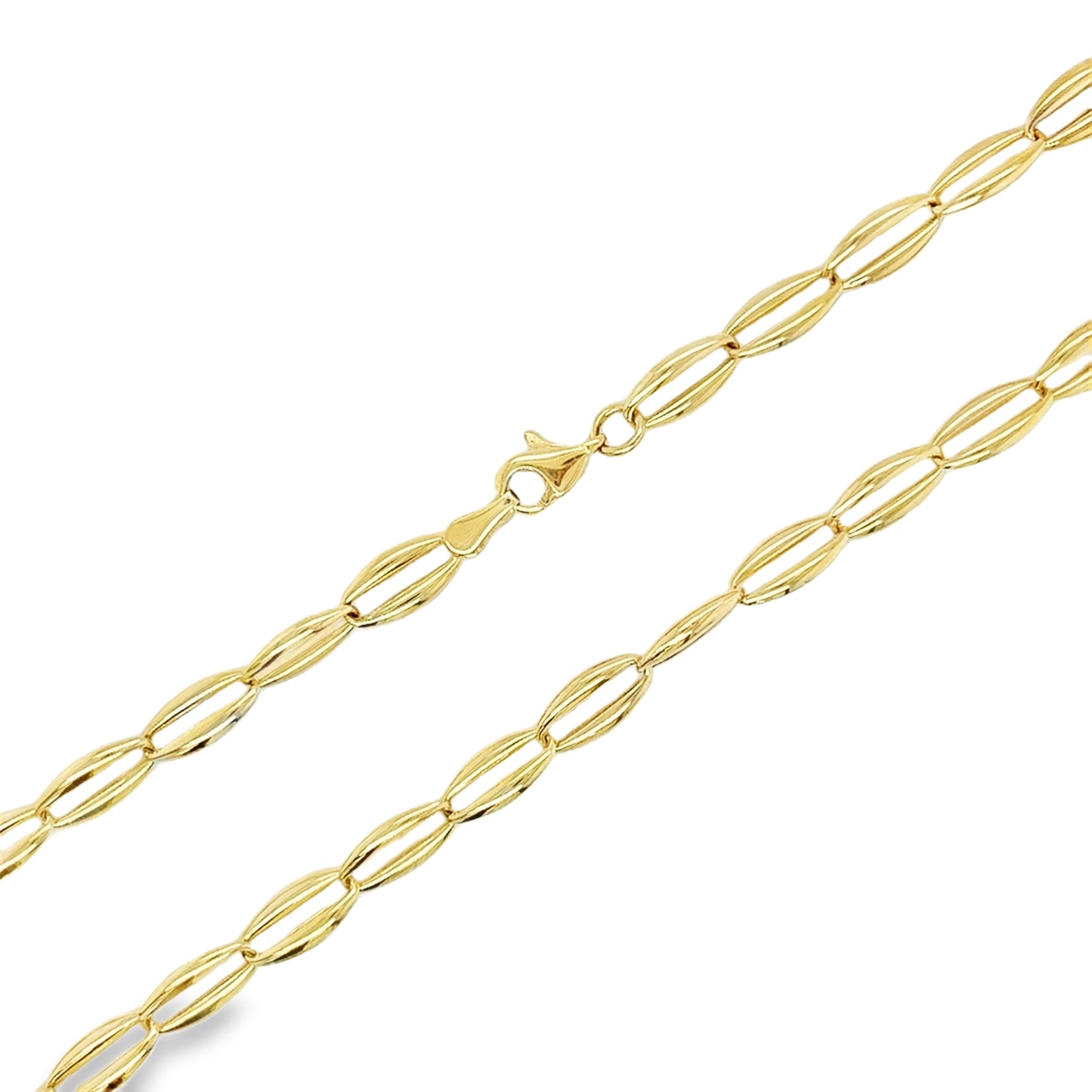 9ct Polished Open Oval Link Necklet