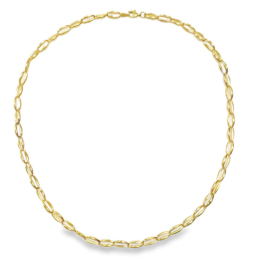 9ct Polished Open Oval Link Necklet