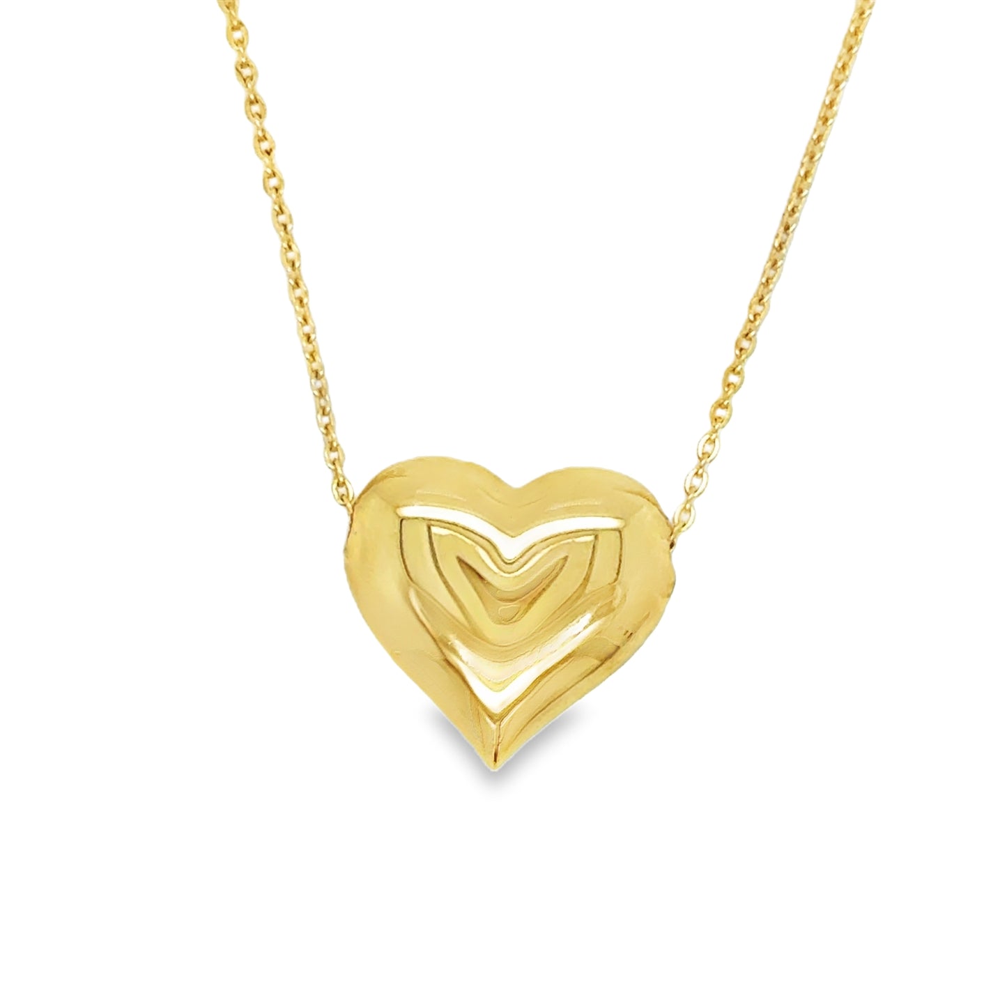 9ct Polished Heart Necklet