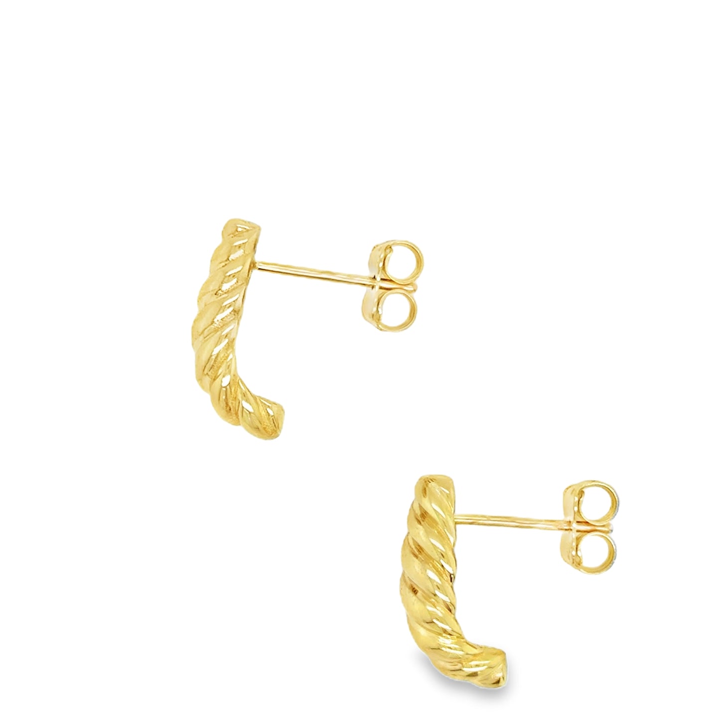 9ct Yellow Gold Ripple Bubble Earrings