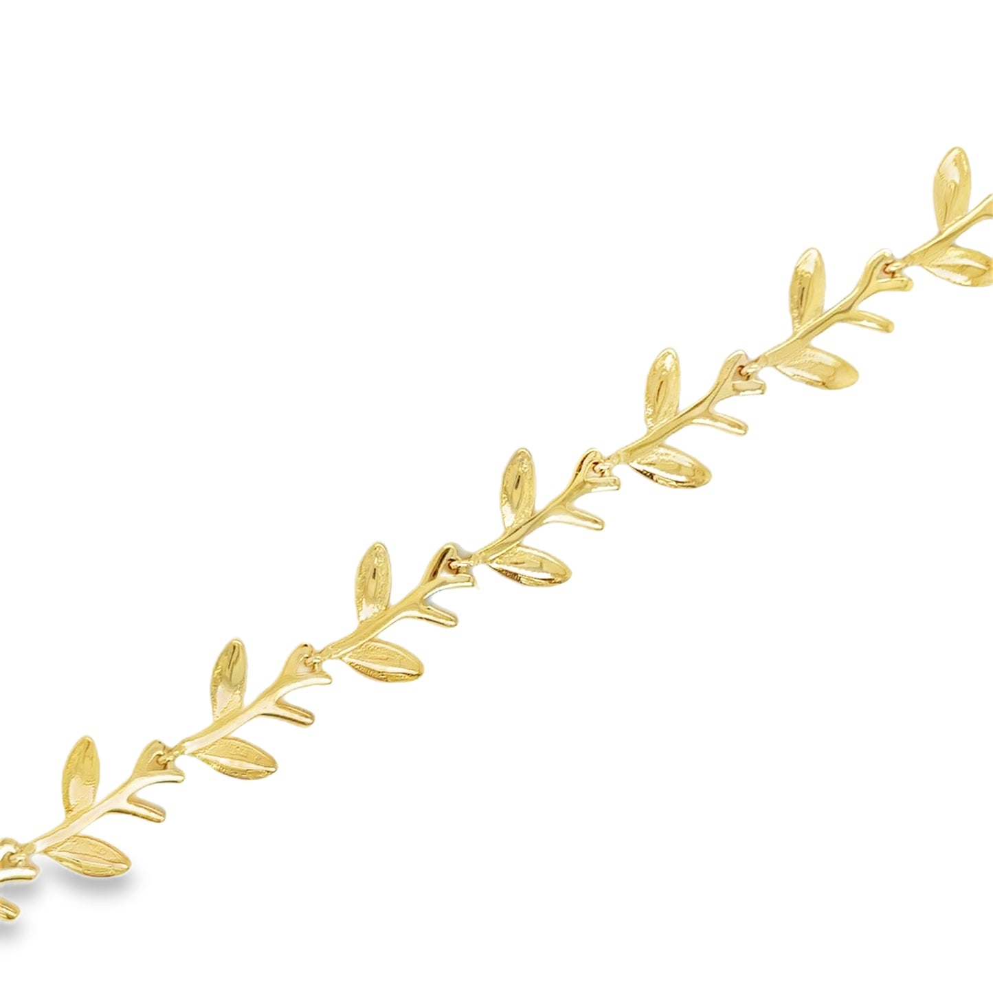 9ct Yellow Gold Leaf Necklet