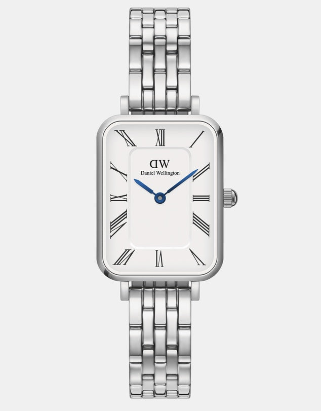 Ladies Daniel Wellington Quadro White Dial Blue Hands