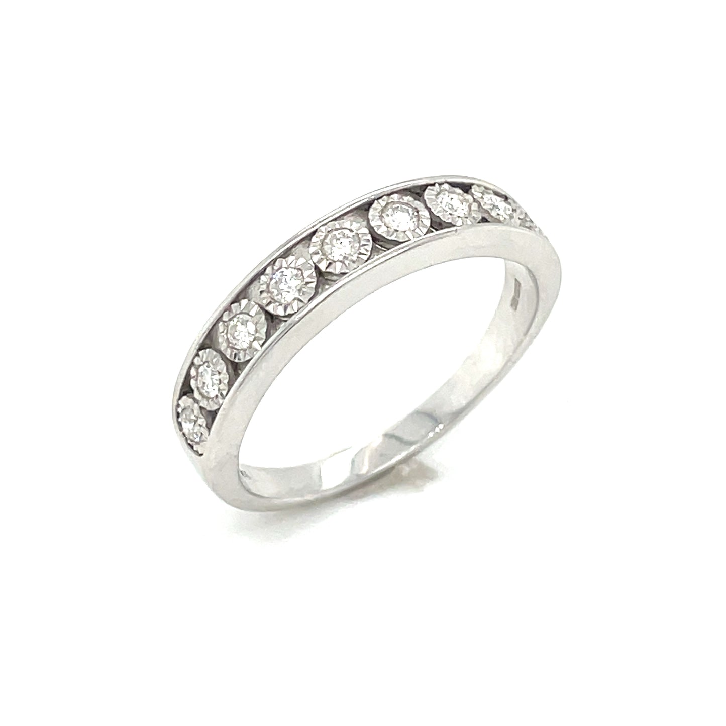 9ct White Gold Eternity Diamond Ring .21ct