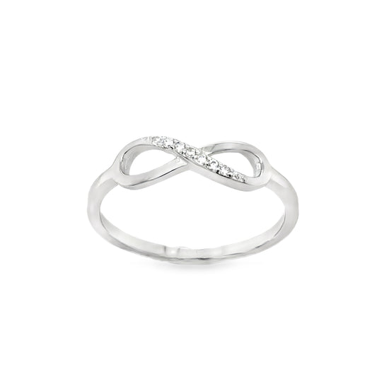 Sterling Silver CZ Infinity Ring