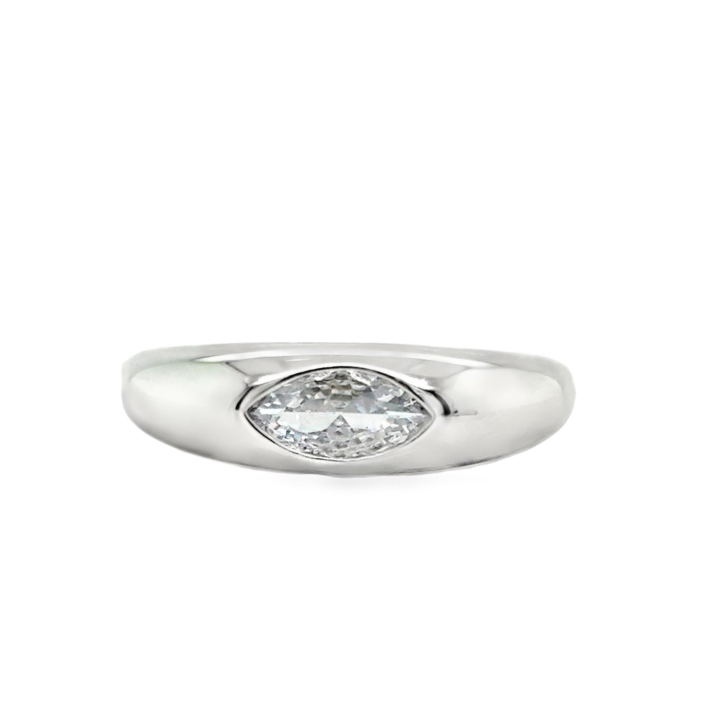 Sterling Silver CZ Marquise Ring