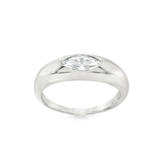 Sterling Silver CZ Marquise Ring