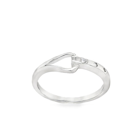 Sterling Silver CZ Belt Ring