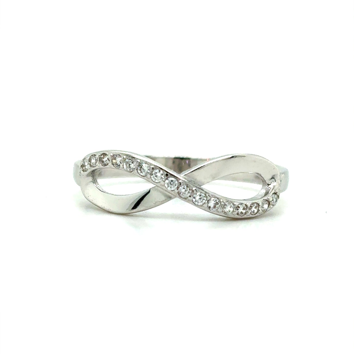 Sterling Silver CZ Infinity Ring